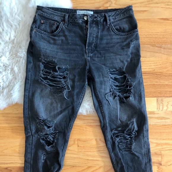 Cropped TopShop Boyfriend Jeans - Picture 1 of 4